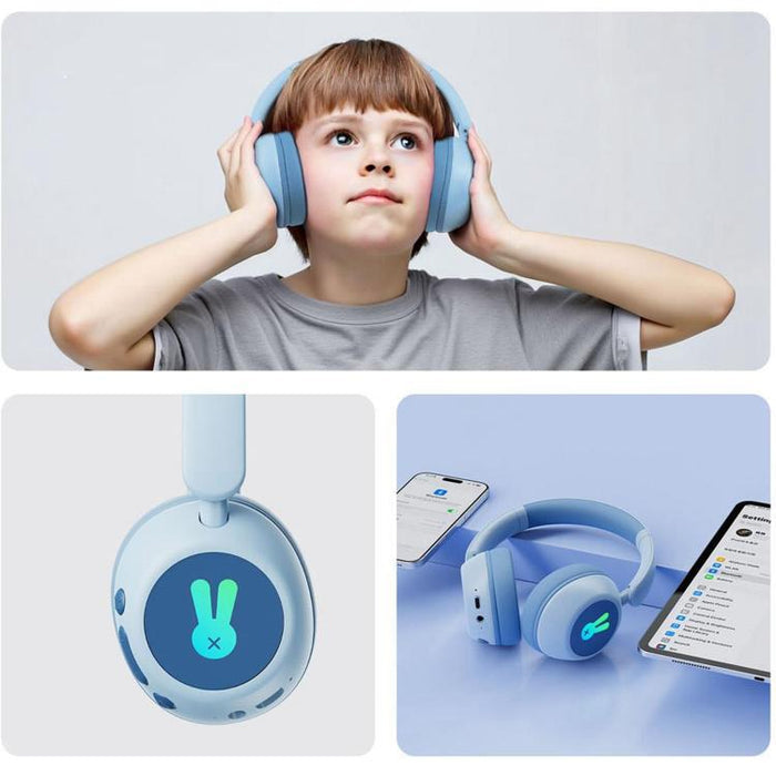 Kulor - Wireless Bluetooth Headphones, Children's Over-Ear Bluetooth Headphones, Foldable, Kids Mode
