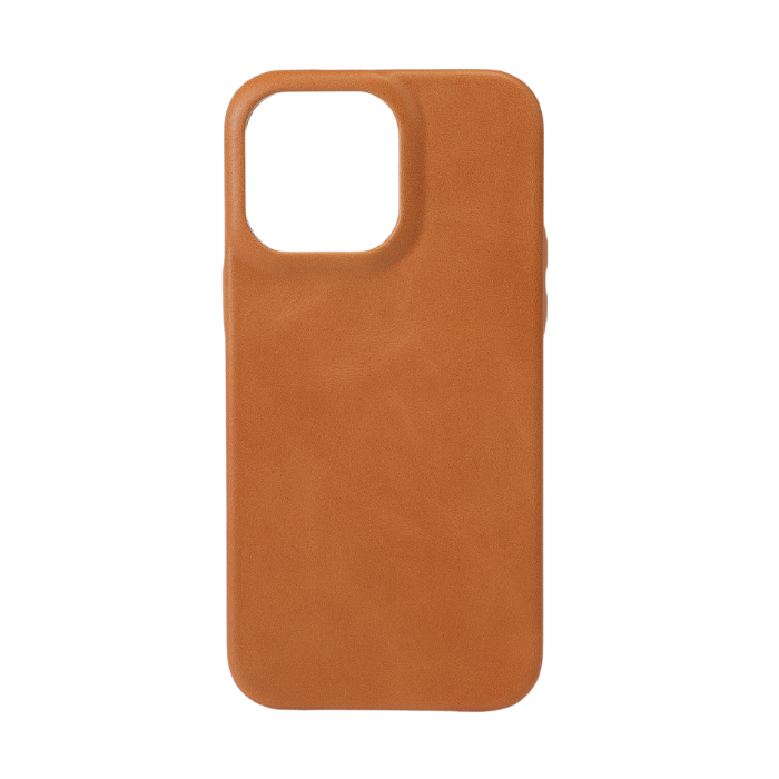 Personalized Khaki Brown iPhone 14 Pro Max Leather Case – Kulör