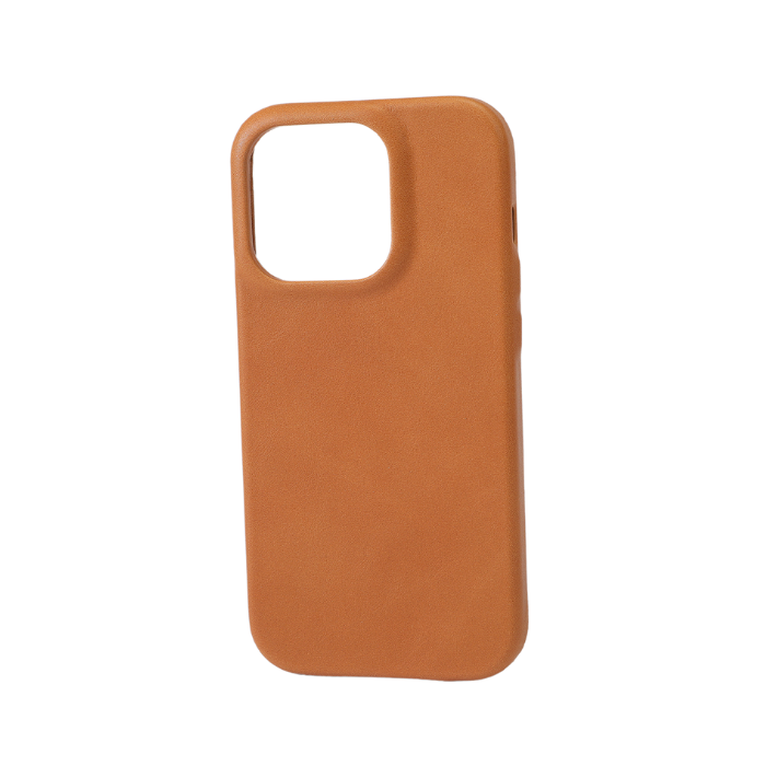 Tan Brown iPhone 14 Pro Leather Case with MagSafe
