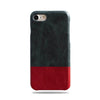 Peacock Blue & Crimson Red iPhone SE 2 (2020) / iPhone 8 / iPhone 7 Leather Case-iPhone 8 / iPhone 7 Leather Snap-On Case-Kulör Cases