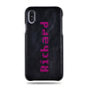 Personalized Bot Font iPhone Xs Max Black Leather Case