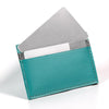 Ocean Blue & Pebble Gray Leather Envelop Style Cardholder-Kulör Cases