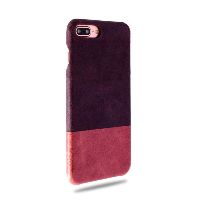 Buy personalized Wine Purple & Rosewood Pink iPhone 8 Plus / iPhone 7 Plus Leather Case online-Kulör Cases