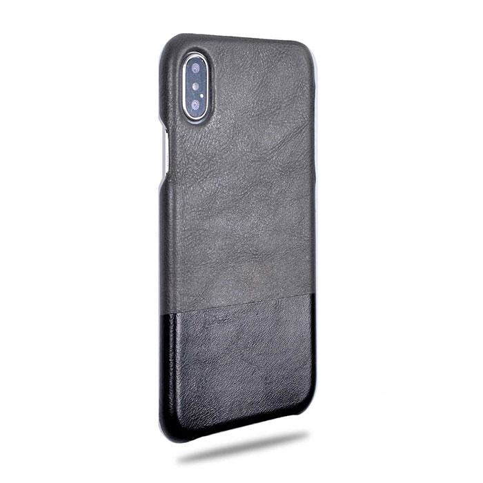 Buy personalized Fossil Gray & Crow Black iPhone Xs Max Leather Case online-Kulör Cases