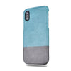 Buy personalized Ocean Blue & Pebble Gray iPhone Xs / iPhone X Leather Case online-Kulör Cases