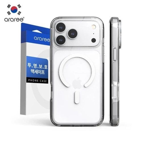 Araree – iPhone 18 Pro / iPhone 18 Pro Max / 17 Pro / 17 Pro Max CASE PHONE COVER DUPLE M CLEAR TPU+PC Magnetic MagSafe Shockproof
