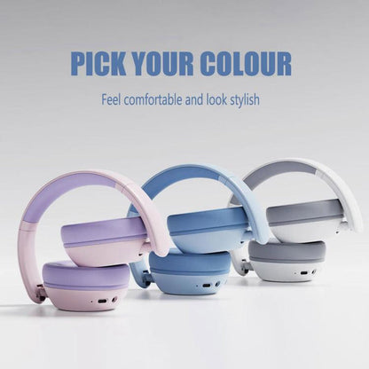 Kulor - Wireless Bluetooth Headphones, Children's Over-Ear Bluetooth Headphones, Foldable, Kids Mode
