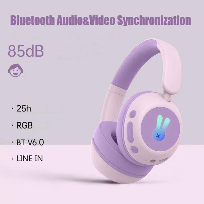 Kulor - Wireless Bluetooth Headphones, Children's Over-Ear Bluetooth Headphones, Foldable, Kids Mode