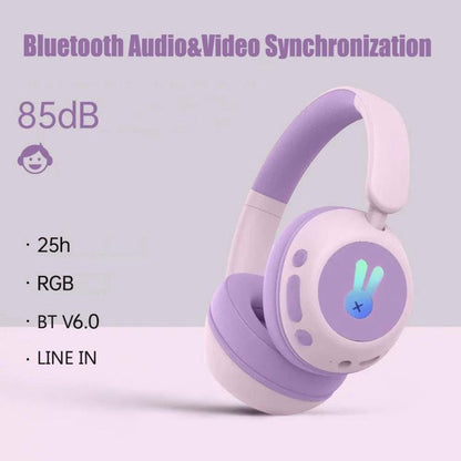 Kulor - Wireless Bluetooth Headphones, Children's Over-Ear Bluetooth Headphones, Foldable, Kids Mode