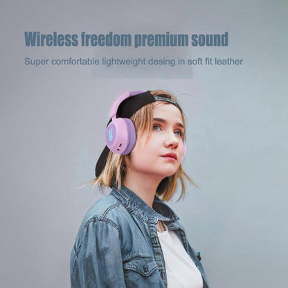 Kulor - Wireless Bluetooth Headphones, Children's Over-Ear Bluetooth Headphones, Foldable, Kids Mode