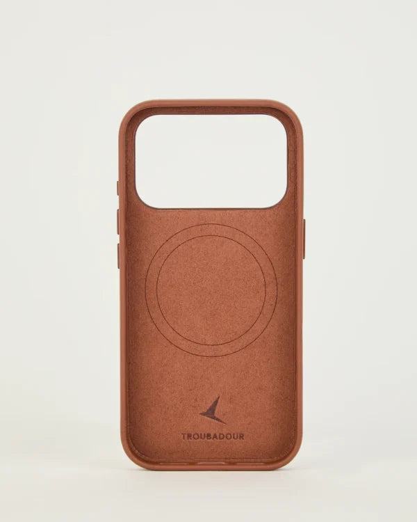 Troubadour & Mujjo - iPhone 18 Pro Full Leather Phone Case, Velore Leather, Compatible with MagSafe Magnetic Case
