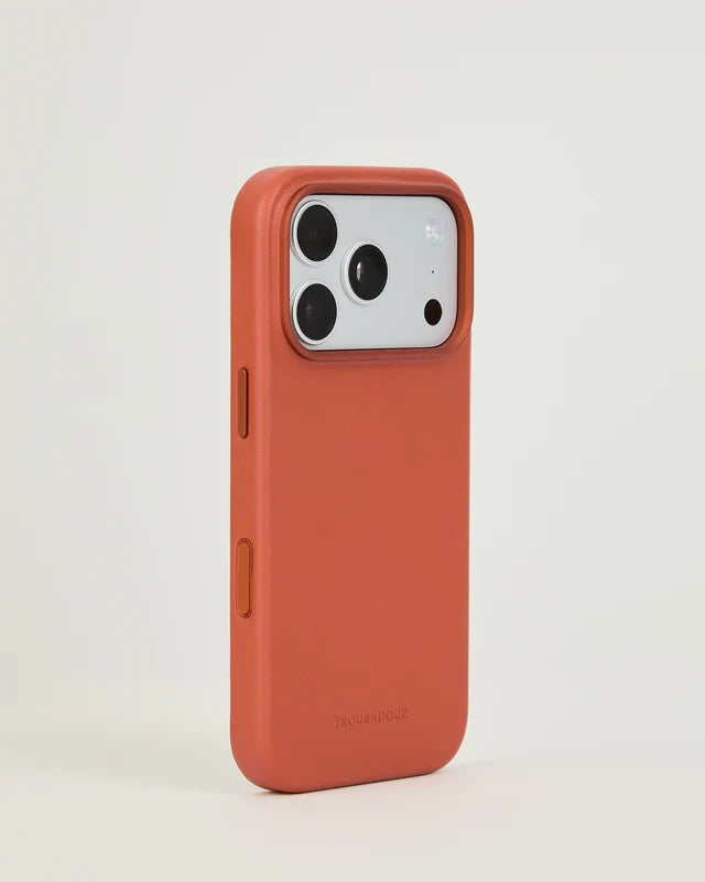 Troubadour & Mujjo - iPhone 18 Pro Full Leather Phone Case, Velore Leather, Compatible with MagSafe Magnetic Case