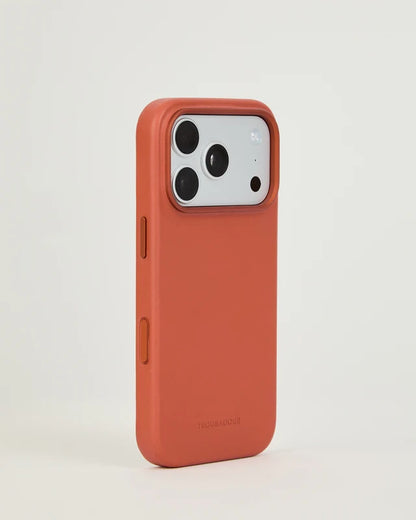 Troubadour & Mujjo - iPhone 18 Pro Full Leather Phone Case, Velore Leather, Compatible with MagSafe Magnetic Case