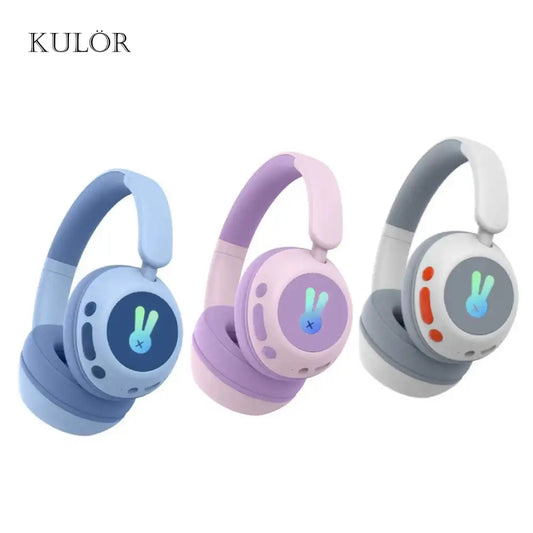 Kulor - Wireless Bluetooth Headphones, Children's Over-Ear Bluetooth Headphones, Foldable, Kids Mode