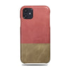 Rosewood Pink & Sage Green iPhone 11 Leather Case-iPhone 11 Leather Snap-On Case-Personalized custom iPhone case-Kulör Cases