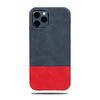 Peacock Blue & Crimson Red iPhone 13 Pro Leather Case