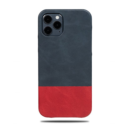 Peacock Blue & Crimson Red iPhone 12 Pro Leather Case-Kulör Cases- Custom Apple Phone Case