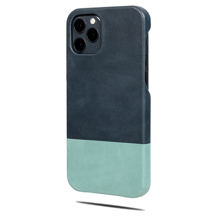 Peacock Blue & Ocean Blue iPhone 12 Pro Leather Case-Kulör Cases- Custom Apple Phone Case