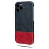 Peacock Blue & Crimson Red iPhone 12 Pro Max Leather Case-Kulör Cases- Custom Apple Phone Case