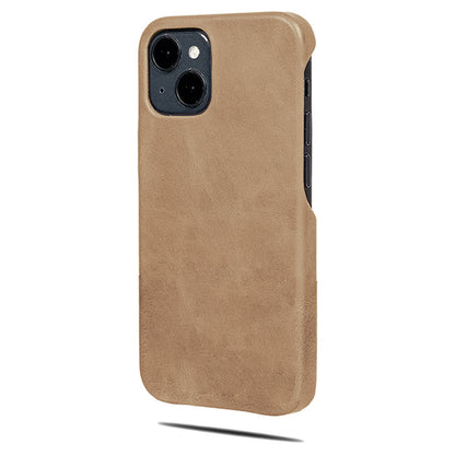 Khaki Brown iPhone 13 Leather Case