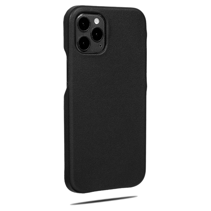 All Black iPhone 13 Pro Max Leather Case（Compatible with iPhone 12 Pro Max）