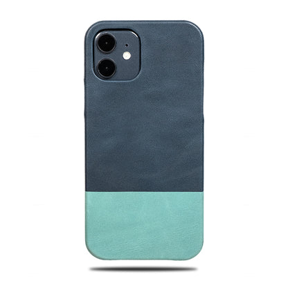 Peacock Blue & Ocean Blue iPhone 12 Leather Case-Kulör Cases- Custom Apple Phone Case