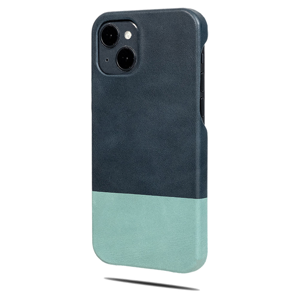 Peacock Blue & Ocean Blue iPhone 13 Leather Case