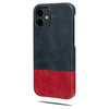Peacock Blue & Crimson Red iPhone 12 Leather Case-Kulör Cases- Custom Apple Phone Case