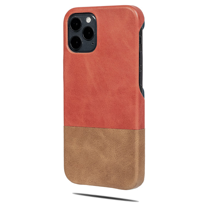 Rosewood Pink & Sage Green iPhone 12 Max Leather Case-Kulör Cases- Custom Apple Phone Case