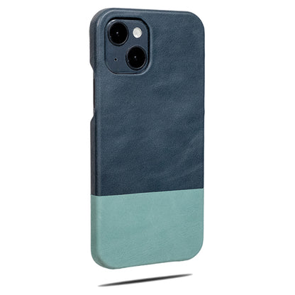 Peacock Blue & Ocean Blue iPhone 13 Leather Case
