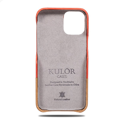 Rosewood Pink & Sage Green iPhone 12 Max Leather Case-Kulör Cases- Custom Apple Phone Case