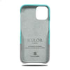 Ocean Blue & Pebble Gray iPhone 14 Pro Leather Case with MagSafe