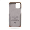Sage Green & Walnut Brown iPhone 12 Leather Case-Kulör Cases- Custom Apple Phone Case