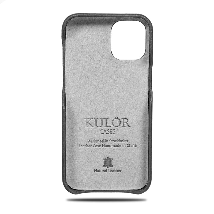 All Black iPhone 12 Pro Max Leather Case-Kulör Cases- Custom Apple Phone Case