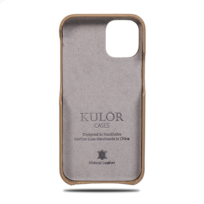 Sage Green iPhone 12 Leather Case-Kulör Cases- Custom Apple Phone Case