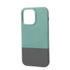 Ocean Blue & Pebble Gray iPhone 14 Pro Max Leather Case with MagSafe