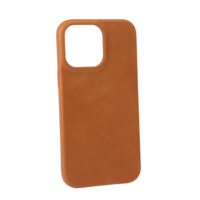 Tan Brown iPhone 14 Pro Max Leather Case with MagSafe