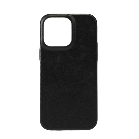 All Black iPhone 14 Pro Max Leather Case with MagSafe