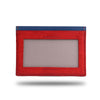 Peacock Blue & Crimson Red Leather Slim Cardholder-Kulör Cases