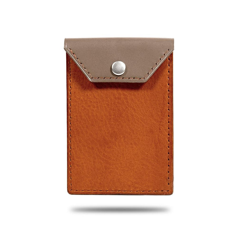 Sage Green & Walnut Brown Leather Business Cardholder-Kulör Cases