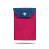 Peacock Blue & Crimson Red Leather Business Cardholder-Kulör Cases