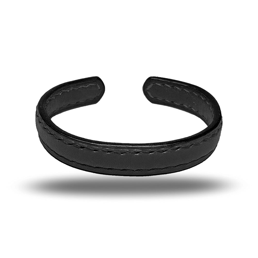 All Black Leather Bracelet-Kulör Cases