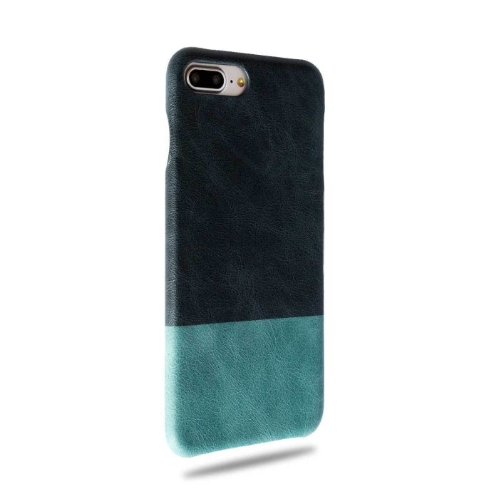 Buy personalized Peacock Blue & Ocean Blue iPhone 8 Plus / iPhone 7 Plus Leather Case online-Kulör Cases