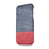 Buy personalized Peacock Blue & Crimson Red iPhone Xs / iPhone X Leather Case online-Kulör Cases