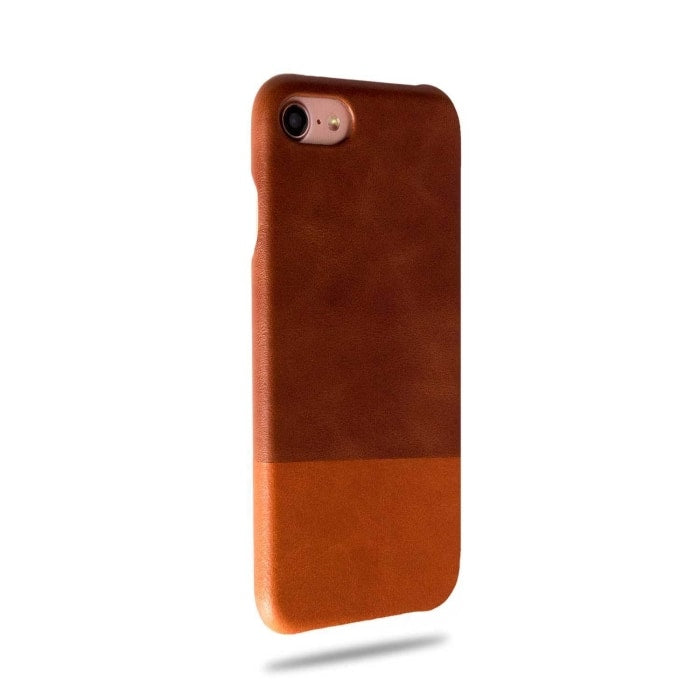 Walnut Brown & Cider Orange iPhone SE 2 (2020) / iPhone 8 / iPhone 7 Leather Case-iPhone 7 Leather Snap-On Case-Kulör Cases