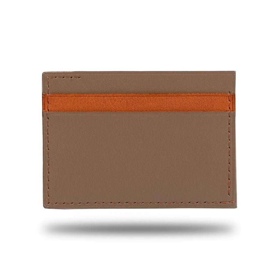 Sage Green & Walnut Brown Leather Envelop Style Cardholder-Kulör Cases