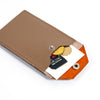 Sage Green & Walnut Brown Leather Envelop Style Cardholder-Kulör Cases