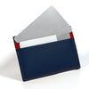 Peacock Blue & Crimson Red Leather Envelop Style Cardholder-Kulör Cases