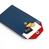 Peacock Blue & Crimson Red Leather Envelop Style Cardholder-Kulör Cases