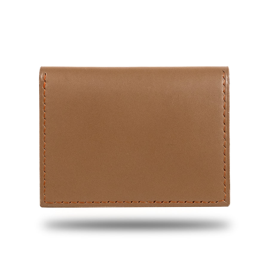 Sage Green & Walnut Brown Leather Bidfold Cardholder-Kulör Cases